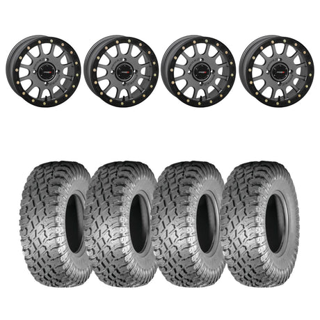 System 3 Matte Gunmetal SB-5 Beadlock & Atturo Trail Blade X/T Wheel & Tire Kit