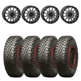 System 3 Matte Gunmetal SB-5 Beadlock & BFGoodrich Mud-Terrain T/A KM3 Wheel & Tire Kit
