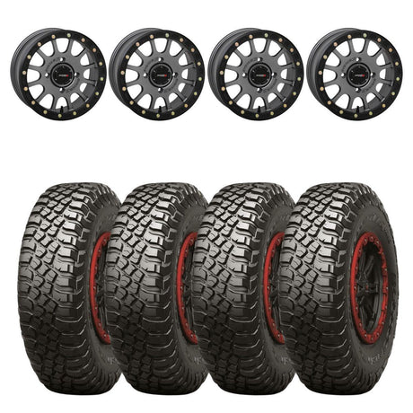 System 3 Matte Gunmetal SB-5 Beadlock & BFGoodrich Mud-Terrain T/A KM3 Wheel & Tire Kit