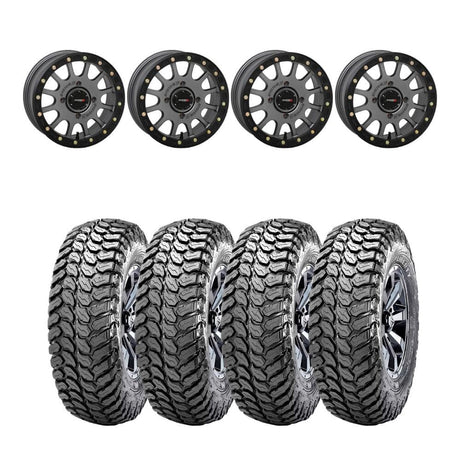 System 3 Matte Gunmetal SB-5 Beadlock & Maxxis Liberty Performance Off Road Wheel & Tire Kit