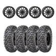 System 3 Matte Gunmetal SB-5 Beadlock & Maxxis Radial Roxxzilla Wheel & Tire Kit