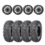 System 3 Matte Gunmetal SB-5 Beadlock & Maxxis Radial Roxxzilla Wheel & Tire Kit