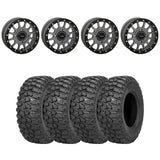 System 3 Matte Gunmetal SB-5 Beadlock & Sedona Trail Saw Wheel & Tire Kit