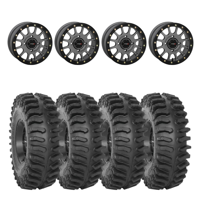 System 3 Matte Gunmetal SB-5 Beadlock & System 3 Extreme Trail Radial XT400 Wheel & Tire Kit