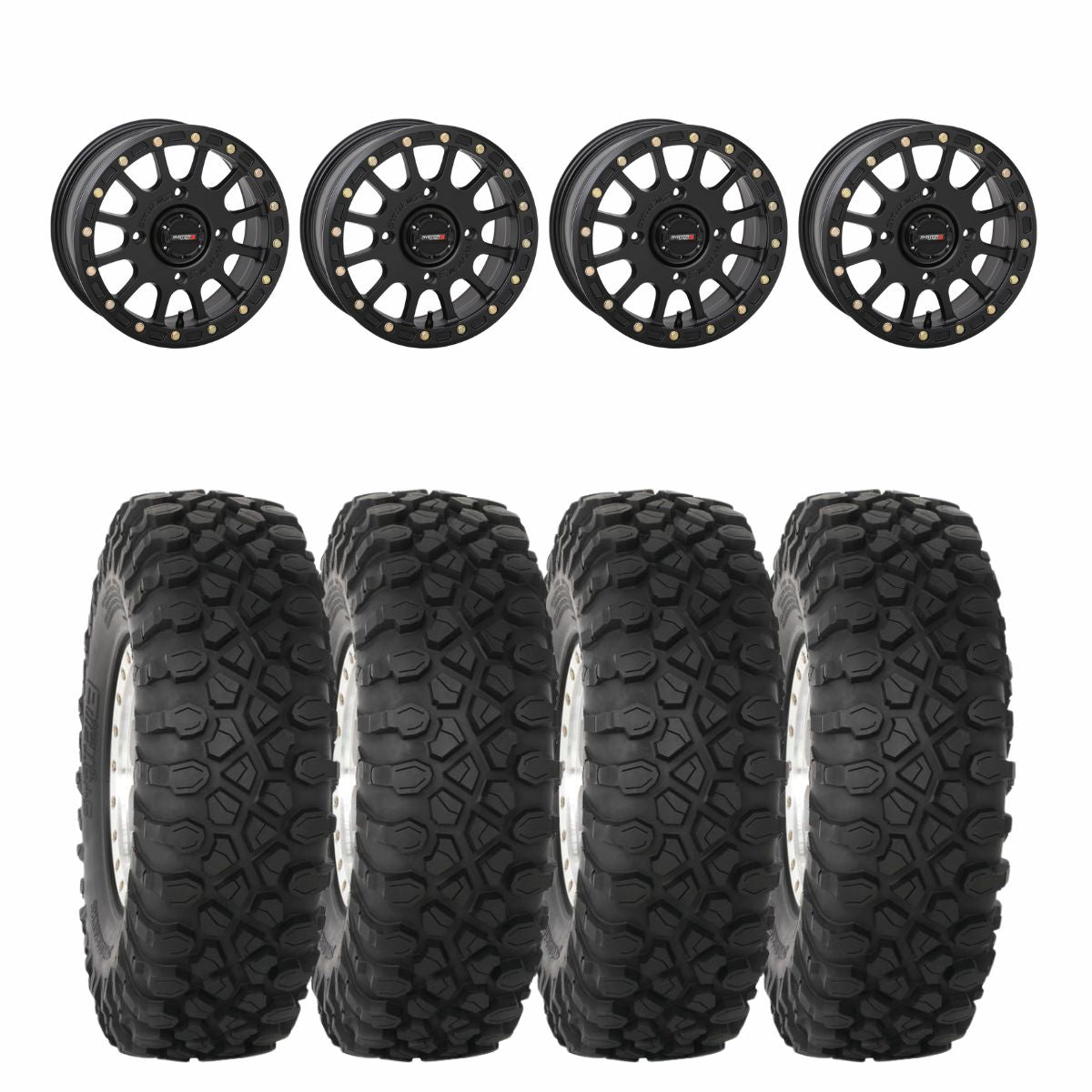 System 3 SB-5 Wheel Matte Black Beadlock & System 3 Radial XC450 Wheel & Tire Kit