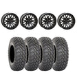 System 3 SB-9 Matte Black w/Gloss Black Ring Beadlock & System 3 Radial RT320 Wheel & Tire Kit