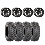 System 3 SB-9 Matte Black w/Gloss Black Ring Beadlock & System 3 Radial RT320 Wheel & Tire Kit