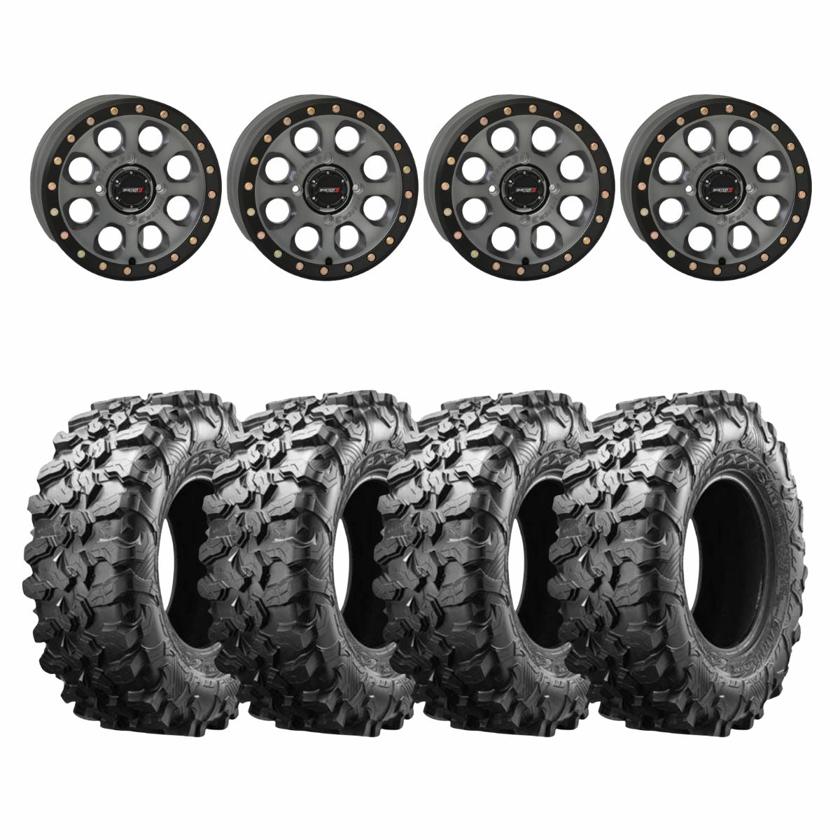 System 3 Titanium SB-7 Beadlock & Maxxis Radial Carnivore Wheel & Tire Kit