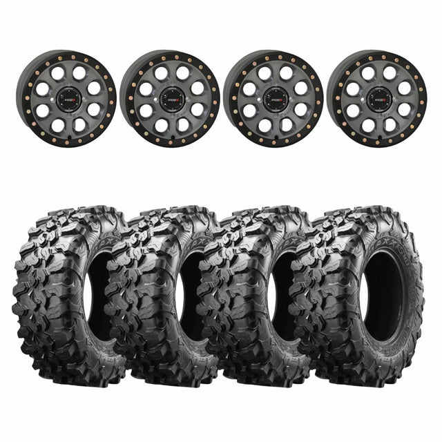 System 3 Titanium SB-7 Beadlock & Maxxis Radial Carnivore Wheel & Tire Kit