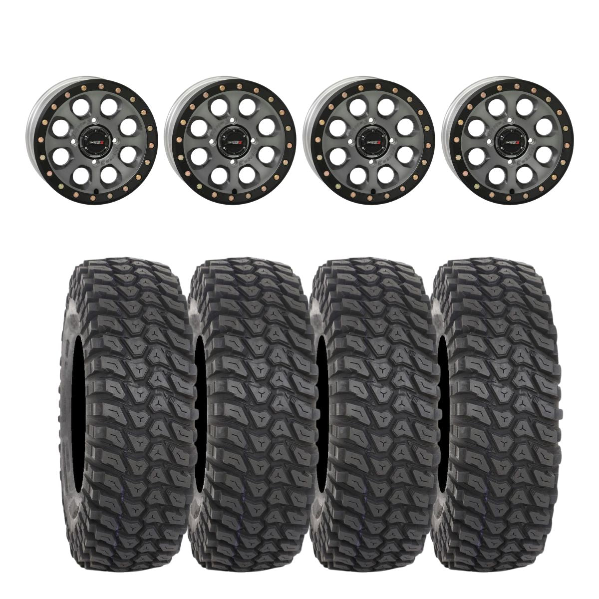 System 3 Titanium SB-7 Beadlock & System 3 Radial XCR350 UTV Wheel & T