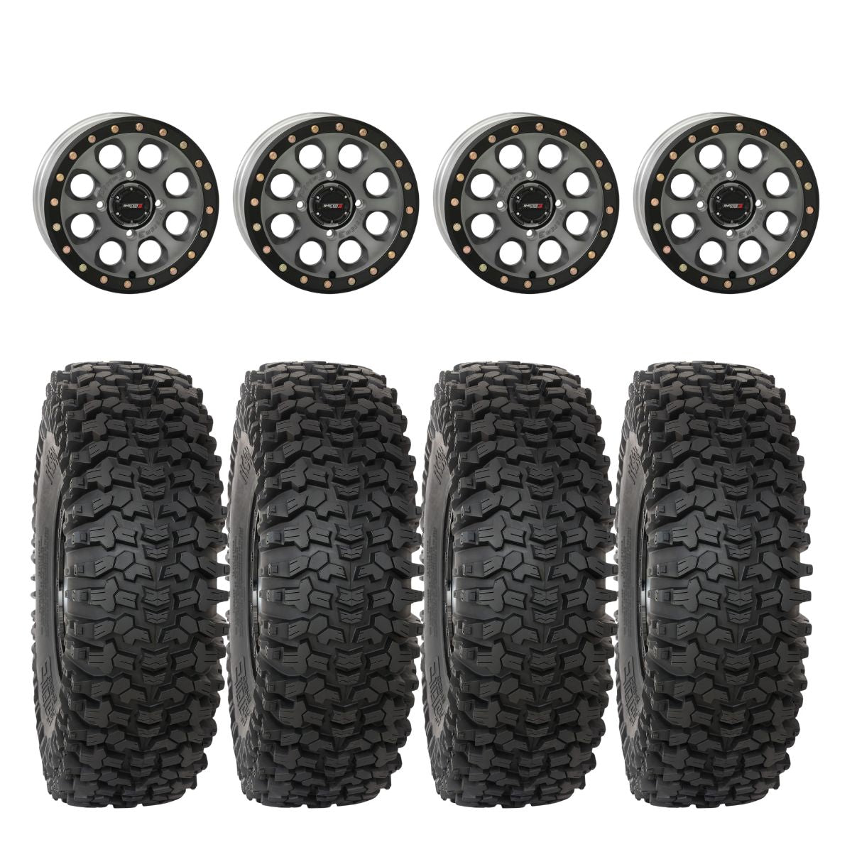 System 3 Titanium SB-7 Beadlock & System 3 RC500 10 Ply Rock Crawler Wheel & Tire Kit