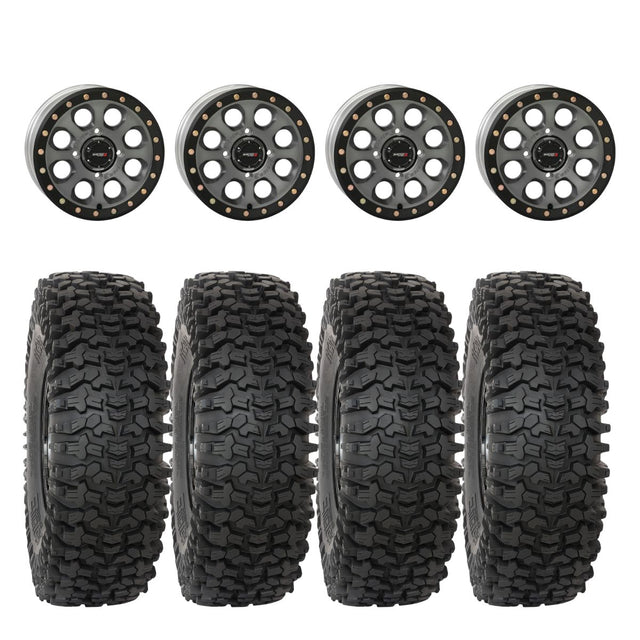 System 3 Titanium SB-7 Beadlock & System 3 RC500 10 Ply Rock Crawler Wheel & Tire Kit
