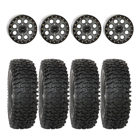 System 3 Titanium SB-7 Beadlock & System 3 RC500S 8 Ply Rock Crawler Wheel & Tire Kit