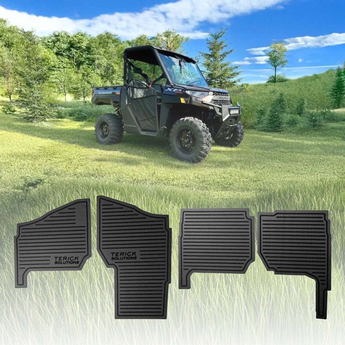 Terick Solutions '18+ Polaris Ranger XP 1000 Rubber Floor Mats