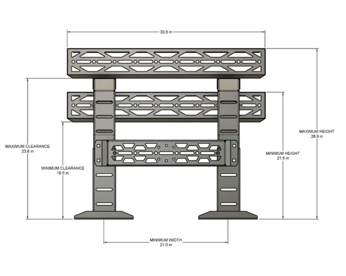 Thumper Fab Adjustable UTV Bed Rack