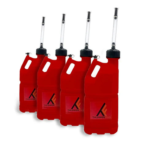 Thumper Fab Can-Am 5 Gallon Utility Jug with Filler Hose Red - 4 Pack