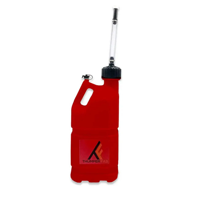 Thumper Fab Can-Am 5 Single Gallon Utility Jug with Filler Hose Red