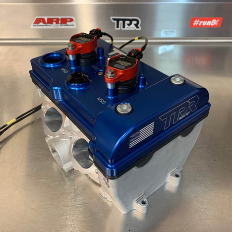 TPR Industry RZR Billet Valve Cover - Blue