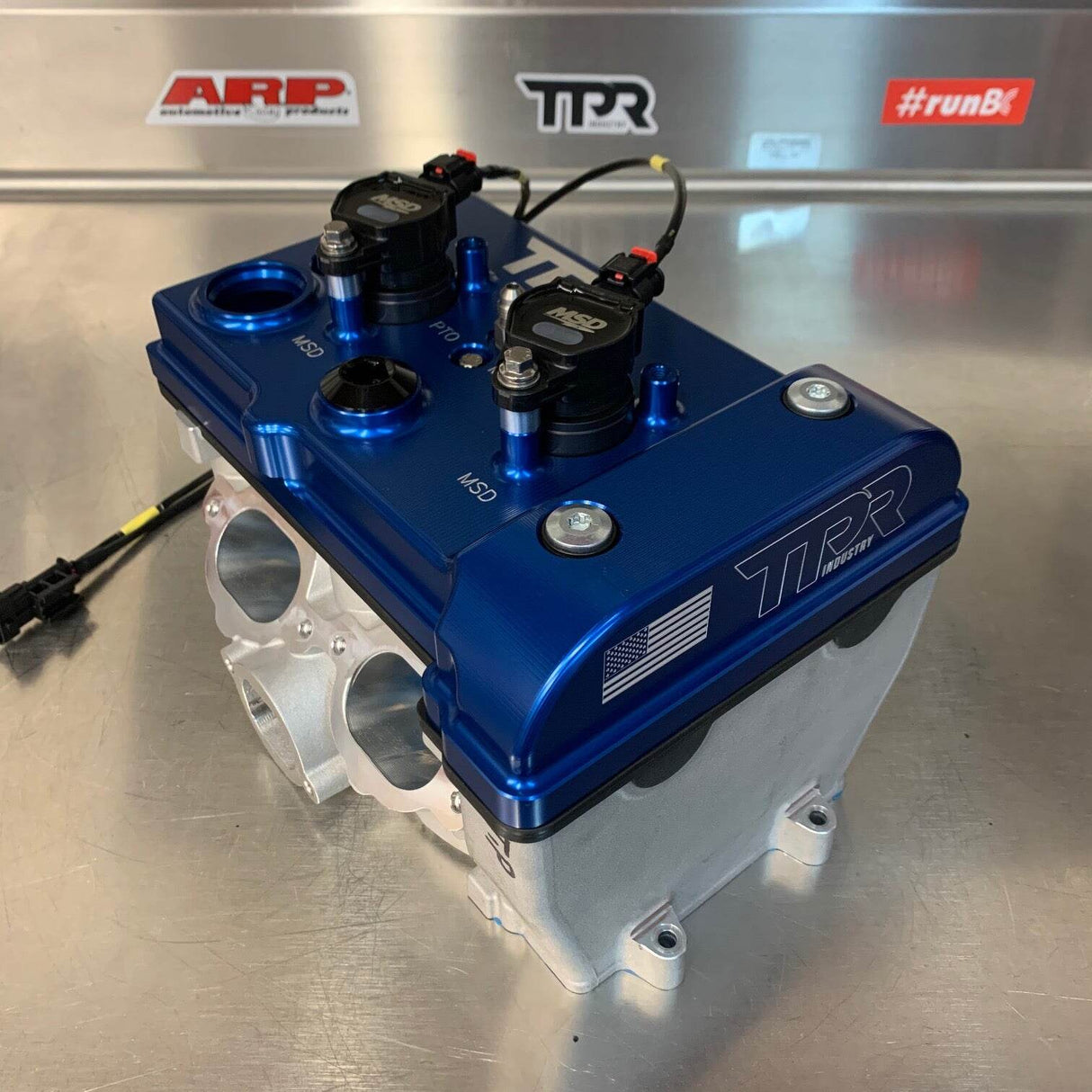 TPR Industry RZR Billet Valve Cover - Blue