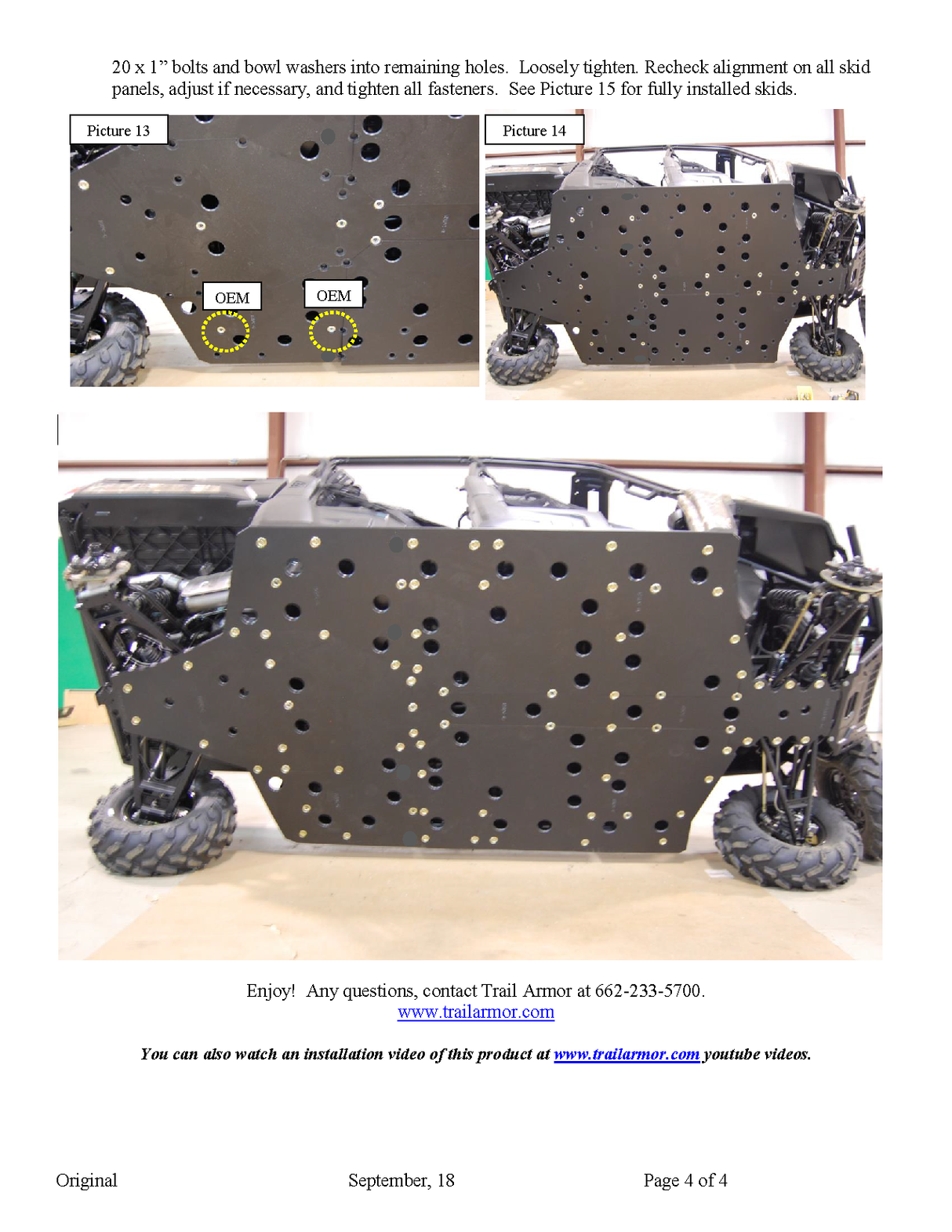 Trail Armor Polaris Ranger XP 900/XP 1000 Full Skid Plates