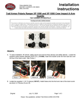 Trail Armor '21-'26 Polaris Ranger XP 1000/Crew Factory Arched A-Arm Guards