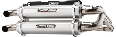 Trinity Racing Polaris RZR RS1 Exhaust Dual Full System - Brushed