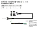 Triple R Lighting Four-Lamp Harness Kit with DT04-08 Connector (4-Pin, Deutsch Dt, 12V)