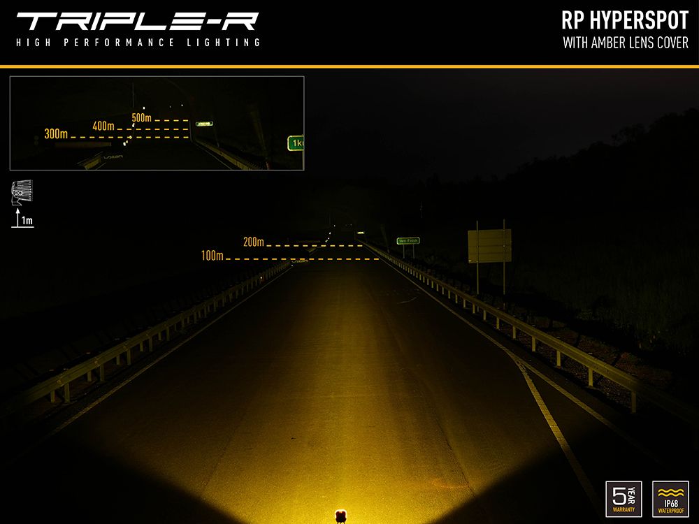 Triple R Lighting RP Series Amber Lens Cover