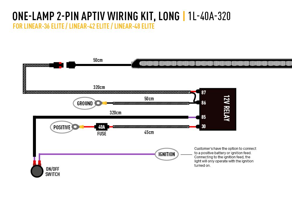 Triple R Lighting Single-Lamp Harness Kit (2-Pin, Aptiv, 12V)