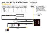 Triple R Lighting Single-Lamp Harness Kit (4-Pin, Deutsch Dt, 12V)