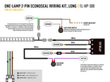 Triple R Lighting Single-Lamp Wiring Kit (2-Pin, Econoseal, 12V)