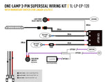 Triple R Lighting Single-Lamp Wiring Kit with Momentary Switch (3-Pin, Superseal, 12V)