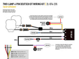 Triple R Lighting Two-Lamp Harness Kit (Deutsch Dt - 4 PIN, 12V)