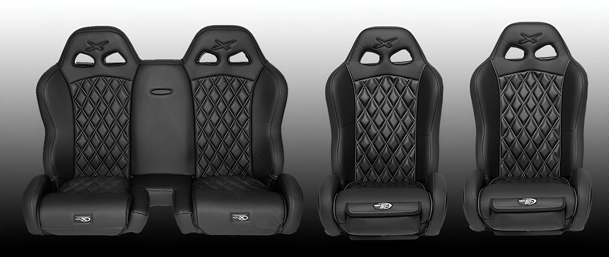 Triple X Seats Can Am Maverick X3 2 buckets and rear bench Venom Full