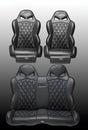 Triple X Seats Polaris RZR 2 Buckets & Rear bench Venom Full Seats Set