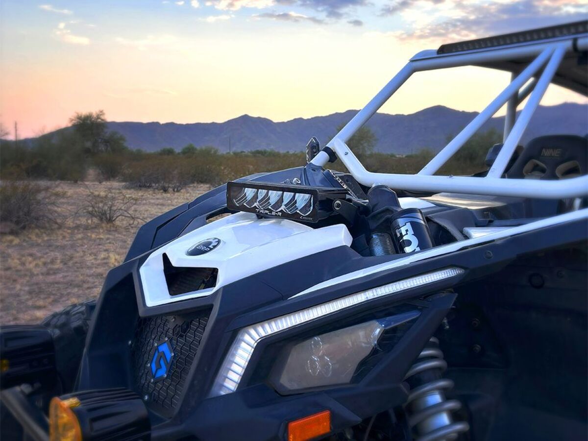 Tripple R '17+ Can-Am Maverick X3 Shock Tower Light Bar Mount - Carbon 6