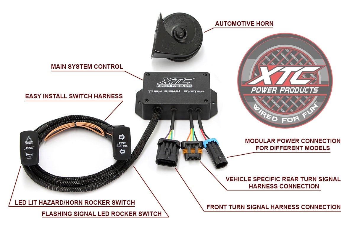 XTC RZR XP 900 2016-2021 & XP 1000 / Turbo 2015-2018 Plug & Play Turn Signal System with Horn