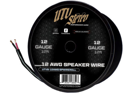 UTV Stereo 12 AWG Speaker Wire Roll - 12ft