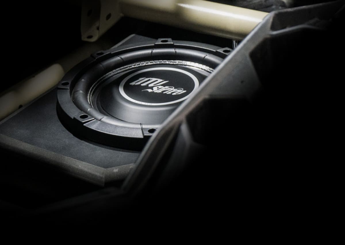 UTV Stereo '17+ Can-Am Maverick X3 Rear Low-Profile Driver Side 10" Sub Box Enclosure - Unloaded