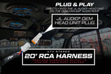 UTV Stereo 20’ RCA Harness