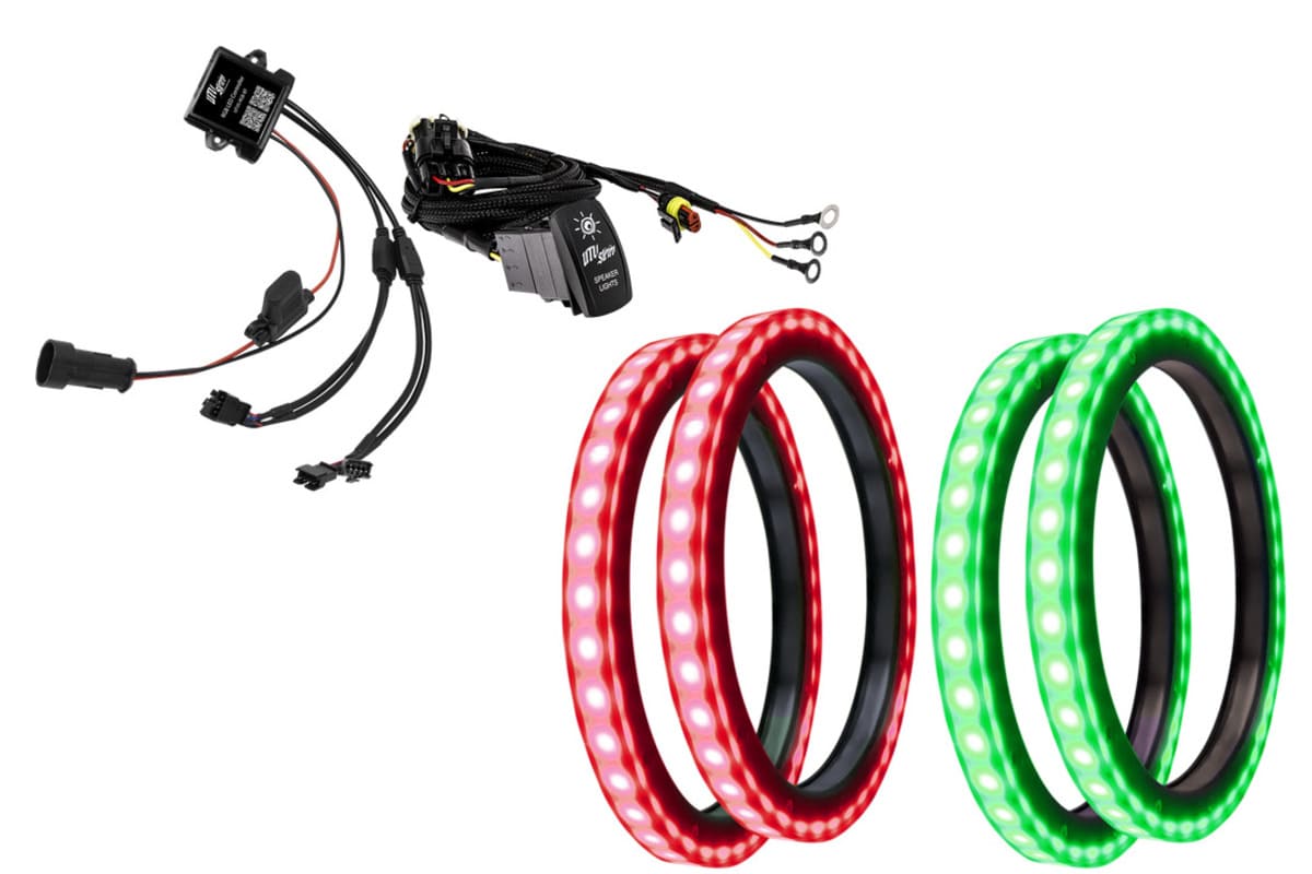 UTV Stereo 8" RGB LED Speaker Rings - Pair