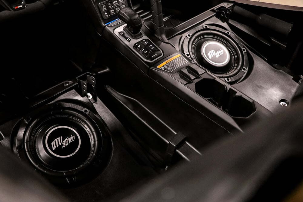 UTV Stereo Can-Am Maverick R 10" Front Driver Subwoofer Enclosure - Unloaded