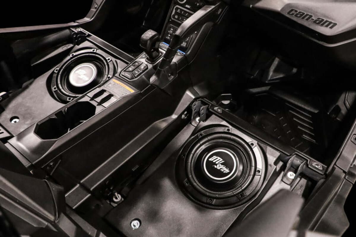 UTV Stereo Can-Am Maverick R 10” Front Driver Unloaded Subwoofer Enclosure - 2 Seats Model