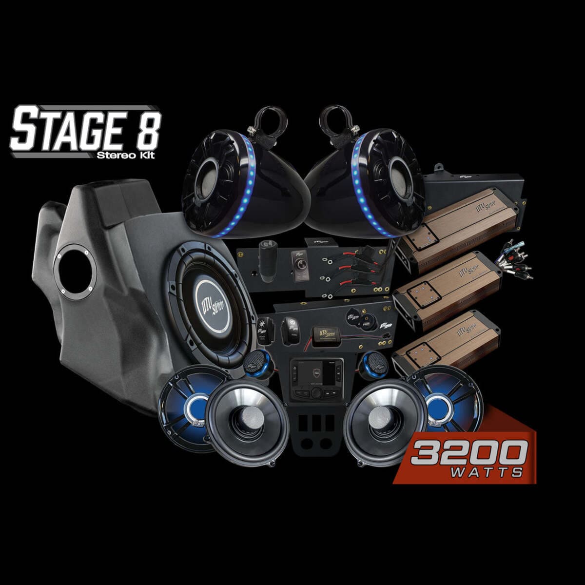 UTV Stereo Polaris RZR Pro Series Elite Stage 8 Stereo Kit
