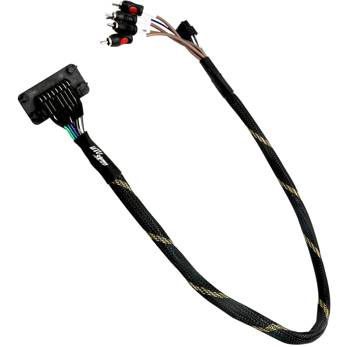 UTV Stereo Polaris RZR Pro Series Ride Command Front & Rear RCA Output + Speaker Wire & Remote