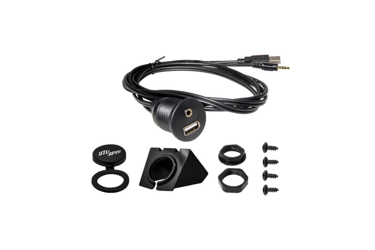 UTV Stereo Source Units USB & Auxiliary Flush Mount Adapter