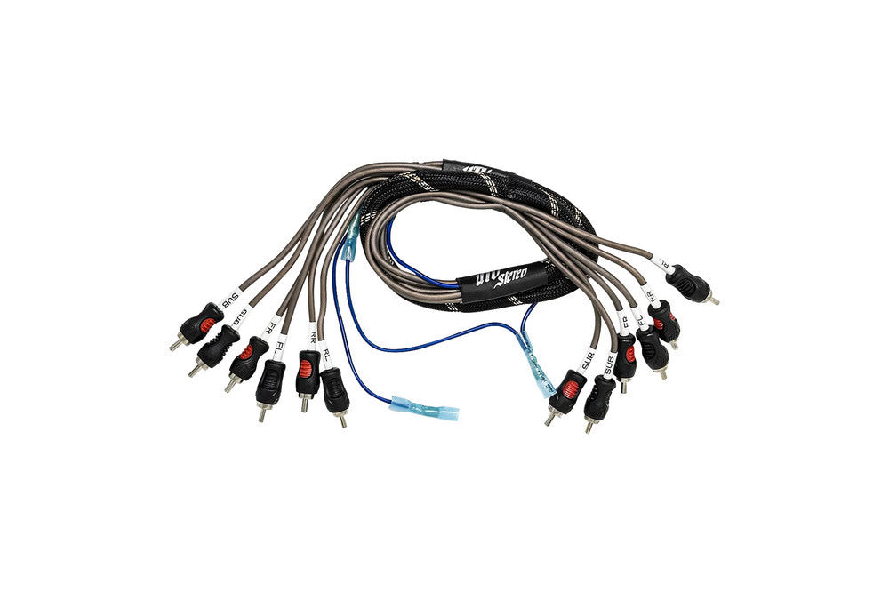 UTV Stereo Subwoofer 6 Channel RCA Harness With Remote - Front / Rear