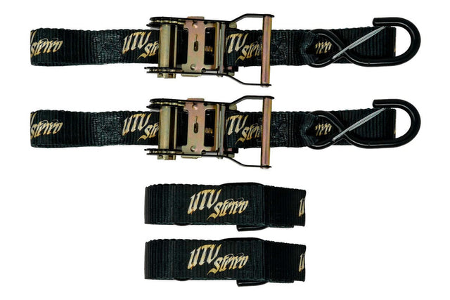 UTV Stereo Tie Down Ratchet Straps - Pair