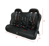 UTVMA '12-'25 Kawasaki Teryx 4 Rear Bench Seat w/ Harnesses