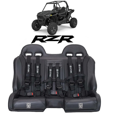 UTVMA '14-'23 Polaris RZR 1000 Elite Series Front & Rear Bench Seat w/ Harnesses